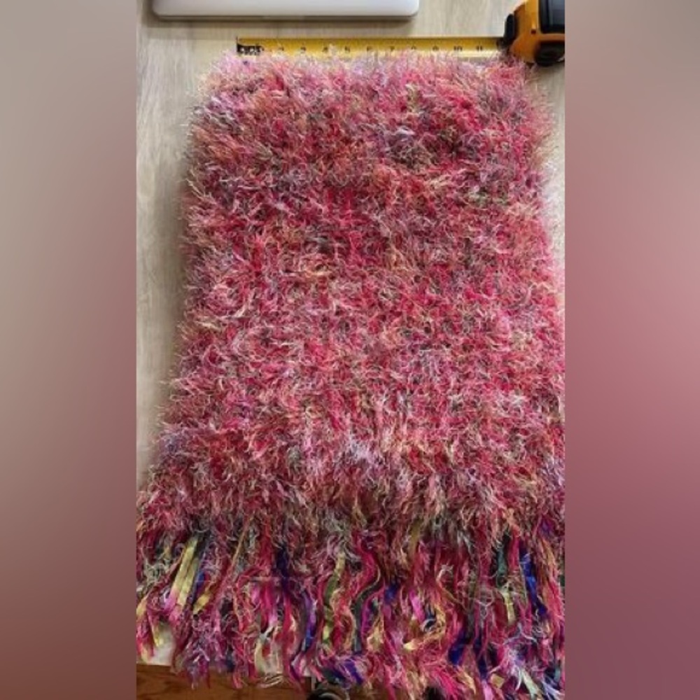 Handmade scarf for a child, but could be worn by an adult!